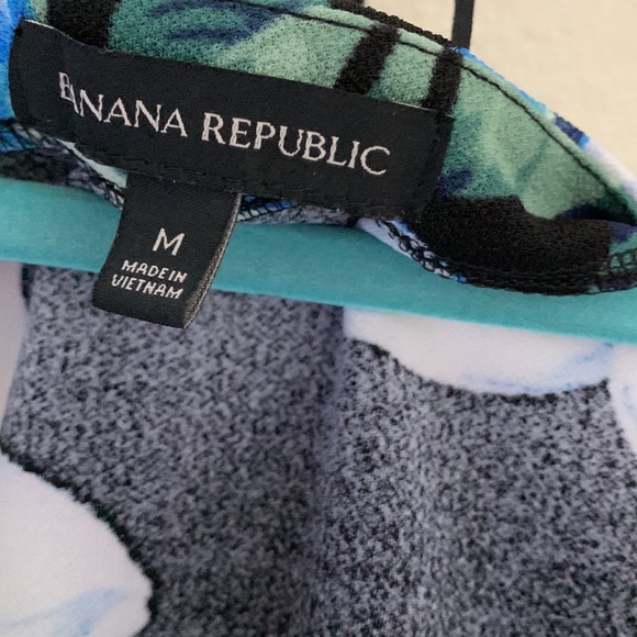 Banana Republic Women's Off Shoulder Flare 3/4 Length Floral Shirt Blouse Top - Picture 2 of 6